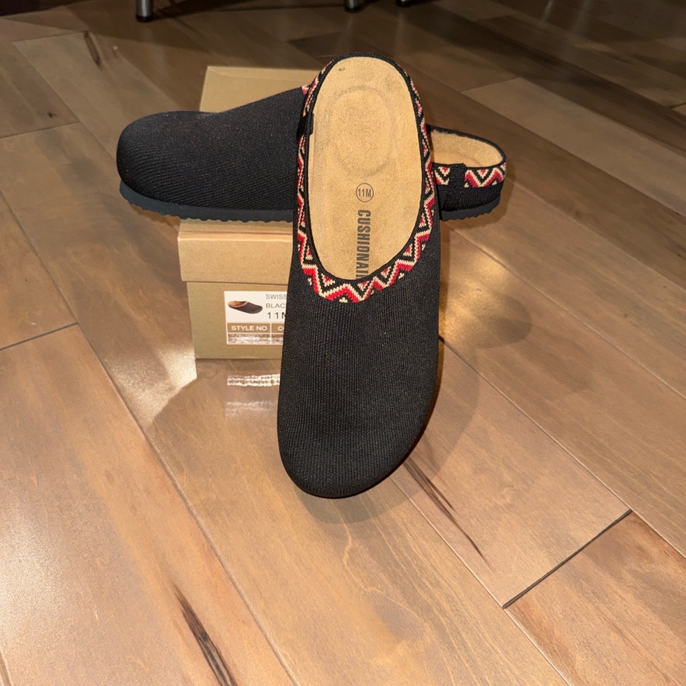 Cushionaire Swiss Women's Black Slip-On Shoes